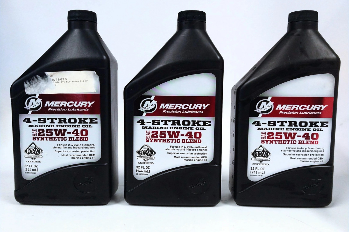 Mercury Mercruiser 4-Cycle Oil Synthetic Blend 1 Qt 92-8M0078629